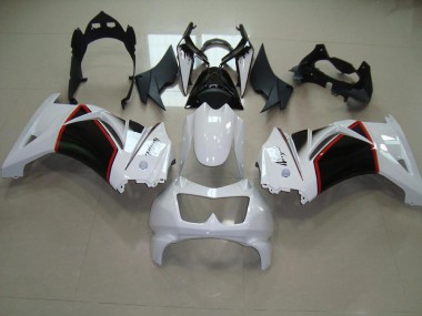 2008-2012 Pearl White Black Kawasaki Ninja ZX250R Fairings