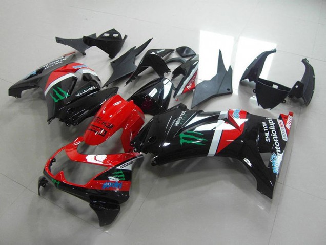 2008-2012 Red and Black Monster Kawasaki Ninja ZX250R Fairings