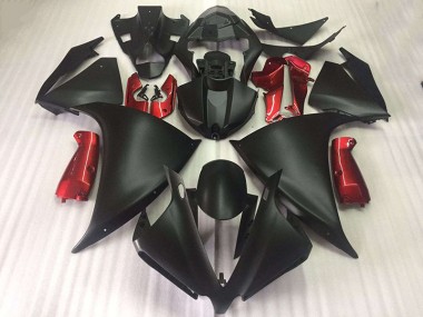 2009-2011 Matte Black Glossy Red Yamaha YZF R1 Fairings