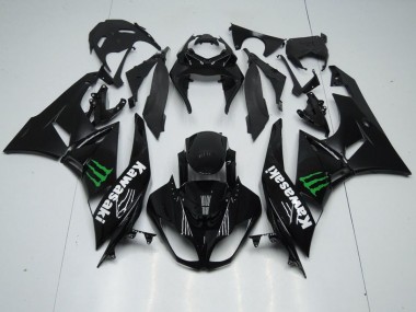 2009-2012 Black with Monster Kawasaki Ninja ZX6R Fairings