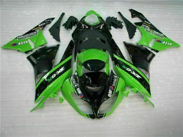 2009-2012 Green Black Kawasaki Ninja ZX6R Fairing Kits