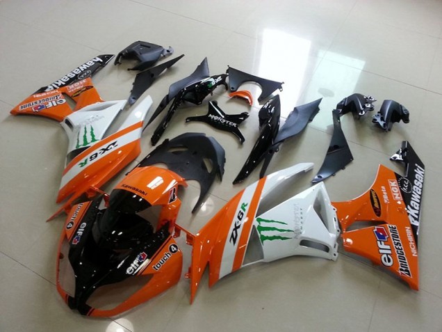 2009-2012 Orange Monster Kawasaki Ninja ZX6R Fairings