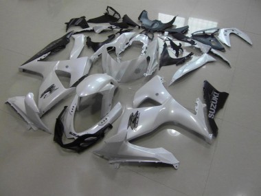 2009-2016 Pearl White and Black Suzuki GSXR 1000 Fairings