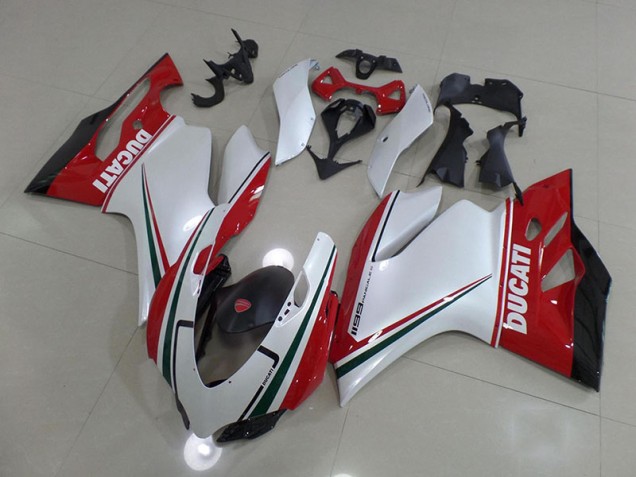 2011-2014 White Red Ducati 1199 Fairings