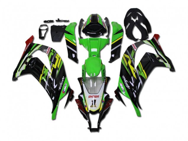 2011-2015 Green Black Kawasaki Ninja ZX10R Abs Fairing Kit