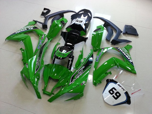 2011-2015 Green Kawasaki Ninja ZX10R Fairings