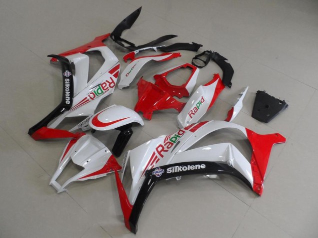 2011-2015 Red and White Rapid Kawasaki Ninja ZX10R Fairings