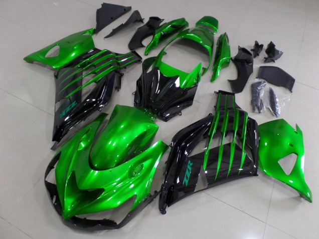 2012-2019 Candy Green and Black Kawasaki Ninja ZX14R Fairings