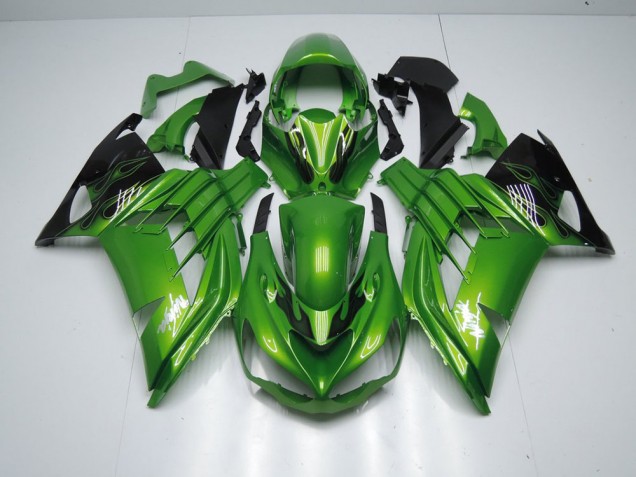 2012-2019 Green Flame Kawasaki Ninja ZX14R Fairings