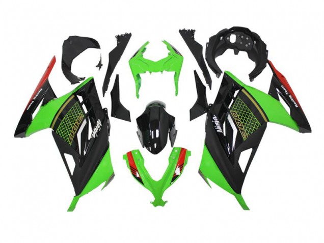 2013-2016 Green Black Kawasaki Ninja EX300 Fairings