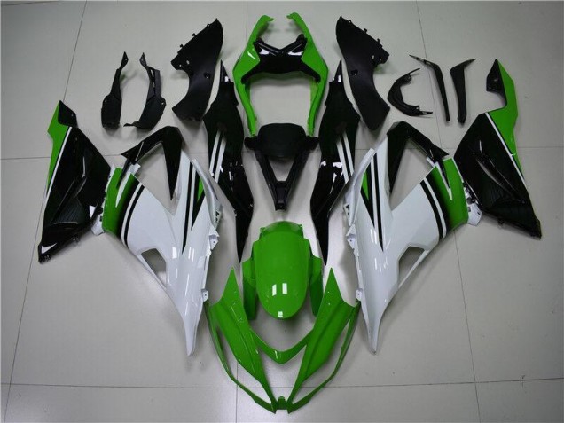 2013-2018 Green White Black Kawasaki Ninja ZX6R Fairings